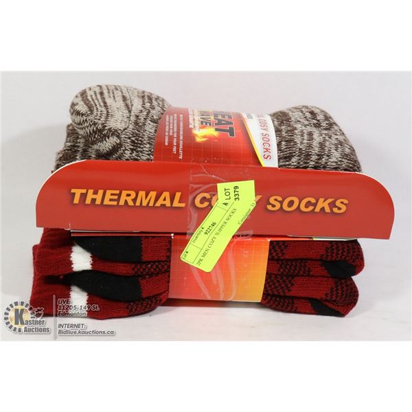 2PK MEN COZY SLIPPER SOCKS