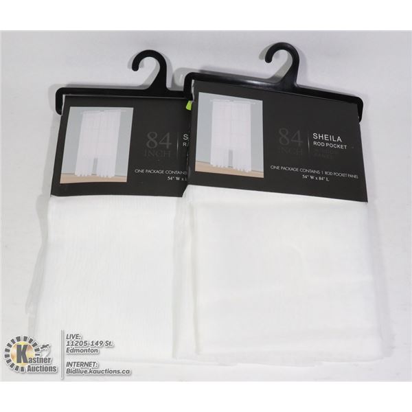 TWO 54"W X 84"L SHEILA ROD POCKET WINDOW PANEL