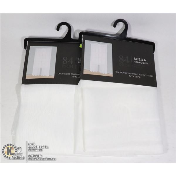 TWO 54"W X 84"L SHEILA ROD POCKET WINDOW PANEL