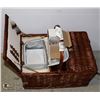 Image 1 : WICKER PICNIC BASKET WITH CONTENTS