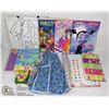 Image 1 : KID'S LOT-COLORING SHEETS/BOOKS, CRAYONS, STICKERS