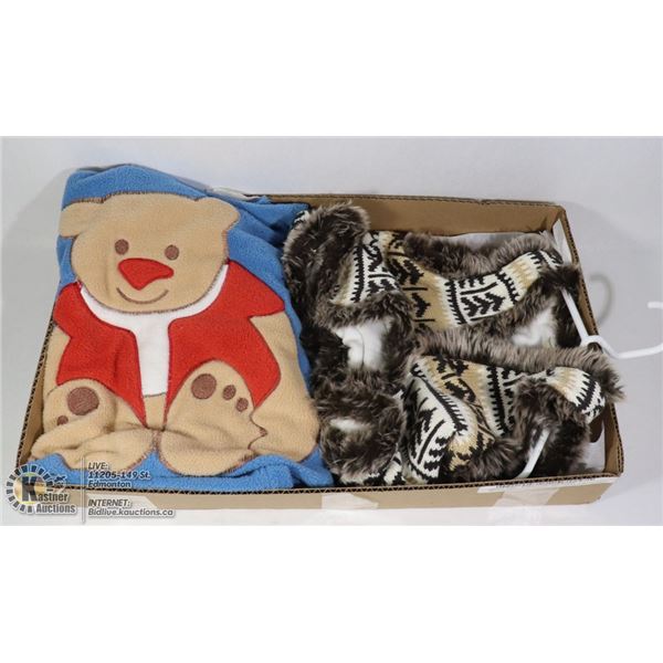 TODDLER FAUX FUR LINED VEST SIZE 4 YEARS -