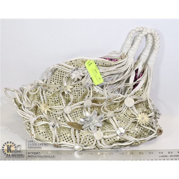 ESTATE BEVERLY FELDMAN WHITE SEQUIN