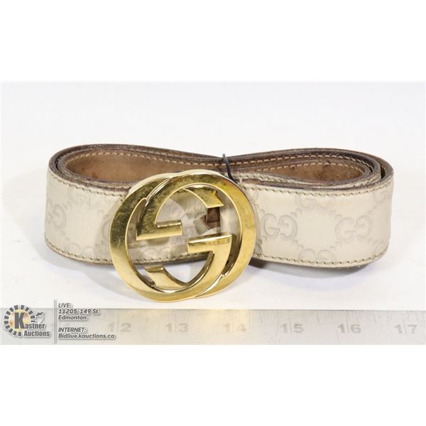 OFF-WHITE AUTHENTIC GUCCI BELT & BUCKLE