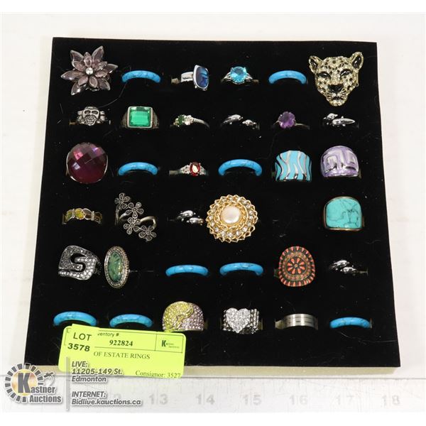 DISPLAY OF ESTATE RINGS