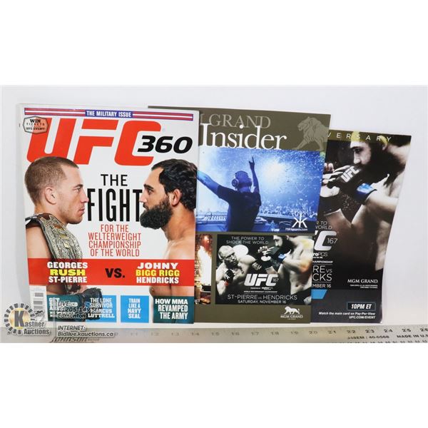 UFC MAGAZINE AND 2 POSTERS