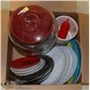 Image 1 : BOX OF ASSORTED DISHES AND HOME ITEMS
