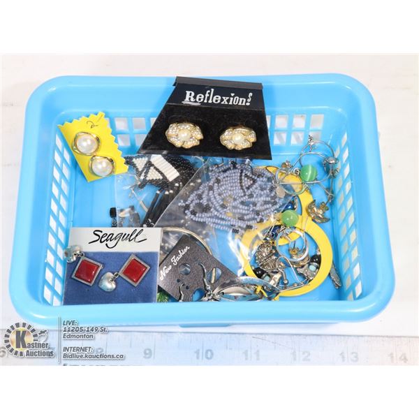 BOX OF VINTAGE ESTATE EARRINGS