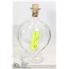 Image 1 : GLASS HEART SHAPED WINE BOTTLE