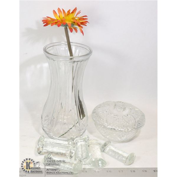 HOOSIER VASE CUTLERY RESTS CANDY DISH