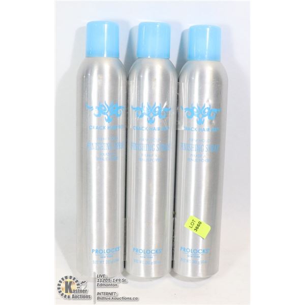 3 CANS OF CRACK HAIR FIX FINISHING SPRAY