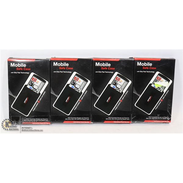 LOT OF 4 MOBILE SAFE CASES