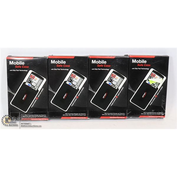 LOT OF 4 MOBILE SAFE CASES