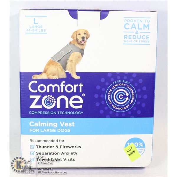 COMFORT ZONE COMPRESSION CALMING VEST FOR LARGE