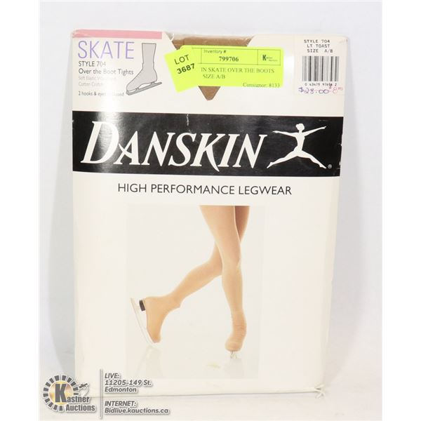 DANSKIN SKATE OVER THE BOOTS TIGHTS SIZE A/B