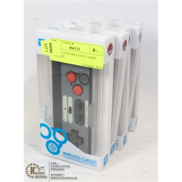 LOT OF 5 NEW MINI NES CLASSIC WIRELESS