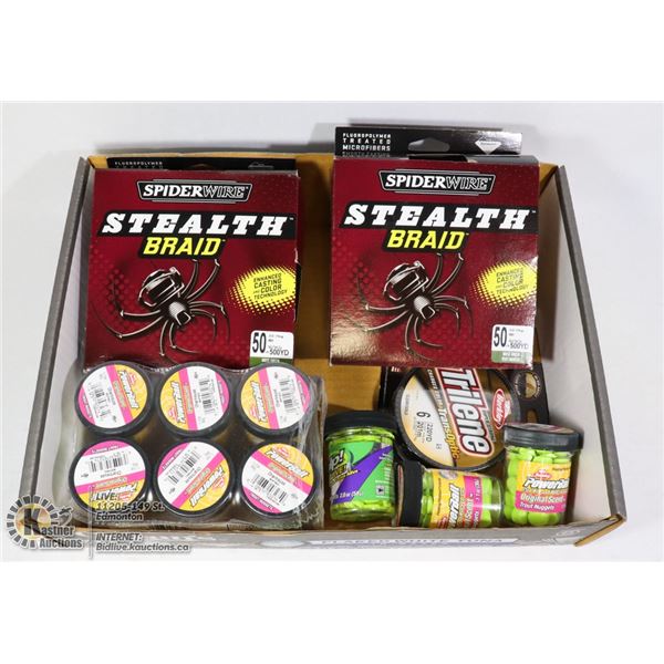 FLAT OF FISHING SUPPLIES