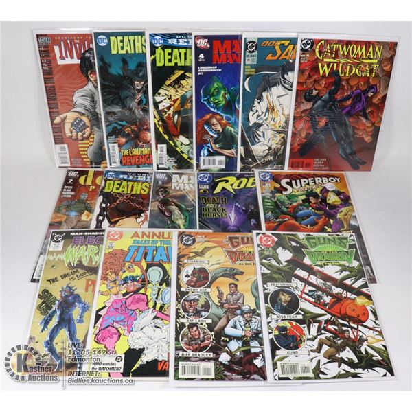 BOX OF 15 RANDOM ASSORTED DC COMICS