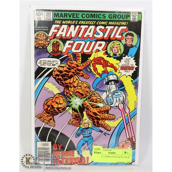 MARVEL COMICS FANTASTIC FOUR #217