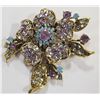 Image 1 : RHINESTONE FLORAL BROOCH