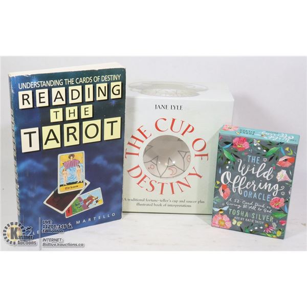 NEW SEALED CUP OF DESTINY, TAROT CARDS AND BOOK