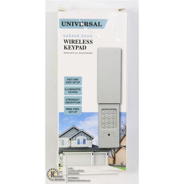 UNIVERSAL GARAGE DOOR WIRELESS KEYPAD
