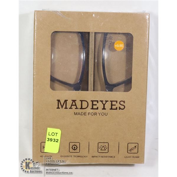 MAD EYES IMPACT RESISTANCE +3.50 GLASSES