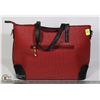 Image 1 : WOMENS RED WITH BLACK PURSE