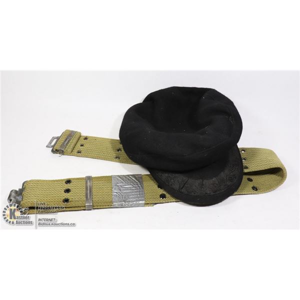 VINTAGE SAILOR HAT MADE IN GREECE AND BELT