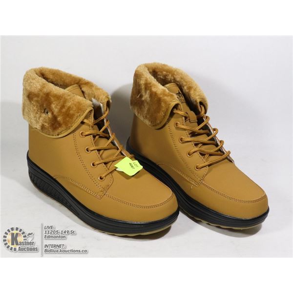 SIZE 40 BROWN WINTER SHOES