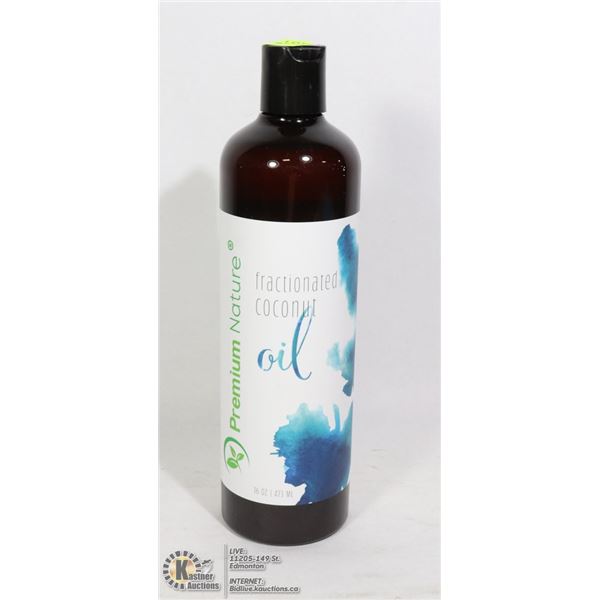 BOTTLE OF PREMIUM NATURE FRACTIONATED COCONUT OIL