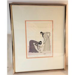 27)  FRAMED AND DOUBLE MATTED UNDER GLASS