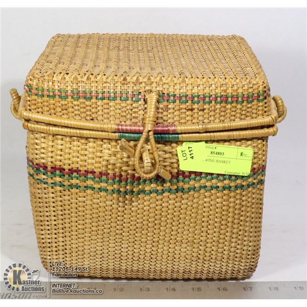 WICKER SEWING BASKET