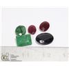 Image 1 : #108-RUBY/EMERALD/SAPPHIRE GEMSTONES 81.35ct