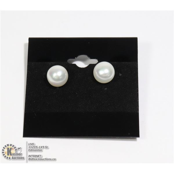 #270-FRESH WATER PEARL STUD EARRINGS 9-10mm