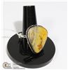 Image 1 : #250-BUMBLE BEE JASPER RING SIZE 8