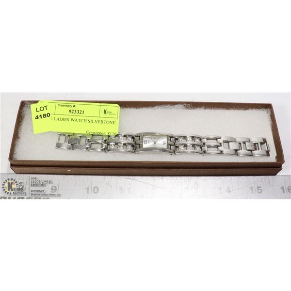 GUESS LADIES WATCH SILVER TONE