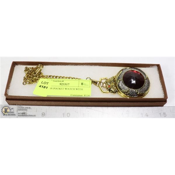 DRAGON POCKET WATCH WITH CHAIN
