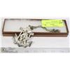 Image 1 : SILVER TONE NECKLACE WITH SHIP ANCHOR CRUCIFIX
