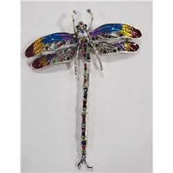 RHINESTONE DRAGONFLY BROOCH