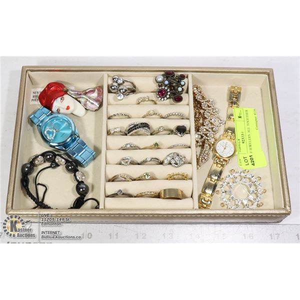 TRAY OF JEWELRY ALL TOGETHER