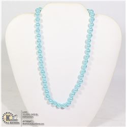 #208-SEA SHELL PEARL NECKLACE 17.5"/8mm