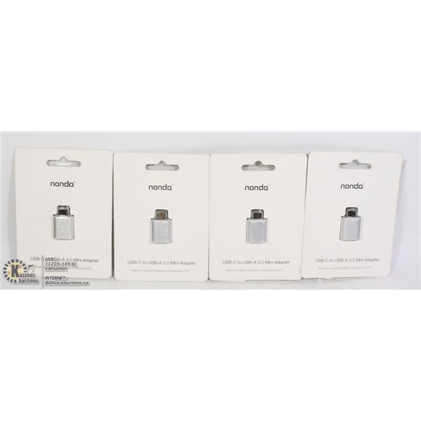 BUNDLE OF 4 USB C TO USB A MINI ADAPTOR