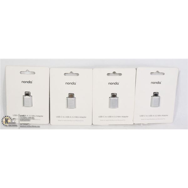 BUNDLE OF 4 USB C TO USB A MINI ADAPTOR