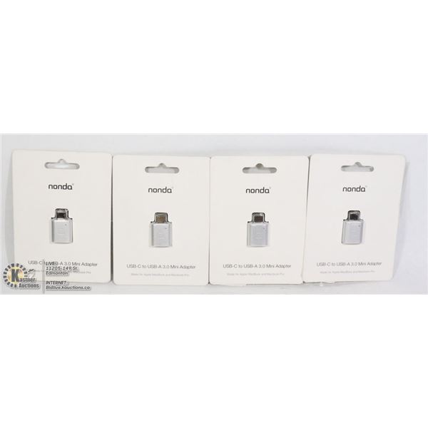 BUNDLE OF 4 USB C TO USB A MINI ADAPTOR