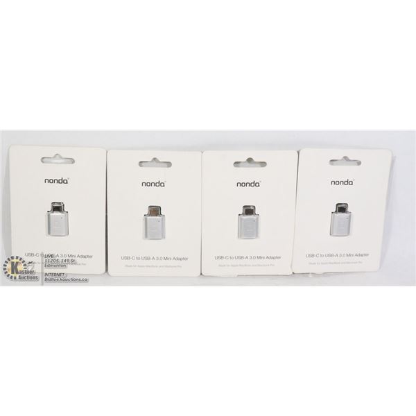 BUNDLE OF 4 USB C TO USB A MINI ADAPTOR