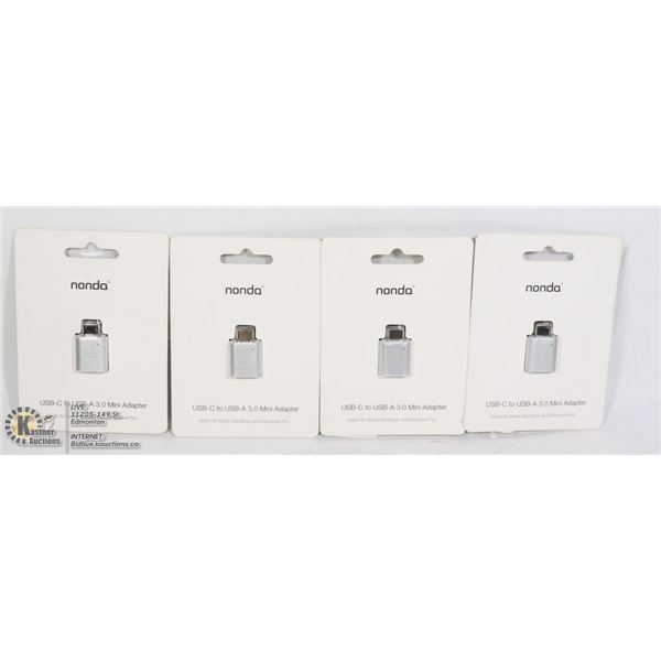 BUNDLE OF 4 USB C TO USB A MINI ADAPTOR