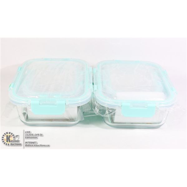 2 BOROSILICATE GLASS CONTAINER SETS