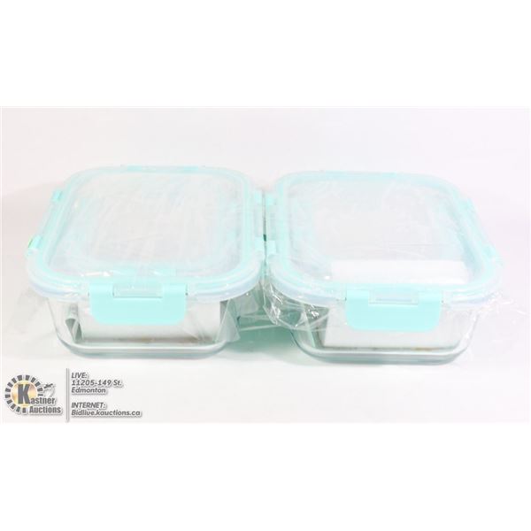 2 BOROSILICATE GLASS CONTAINER SETS