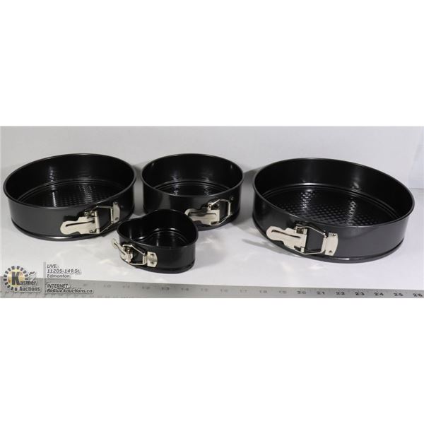 SET OF FOUR SPRING FORM CAKE PANS